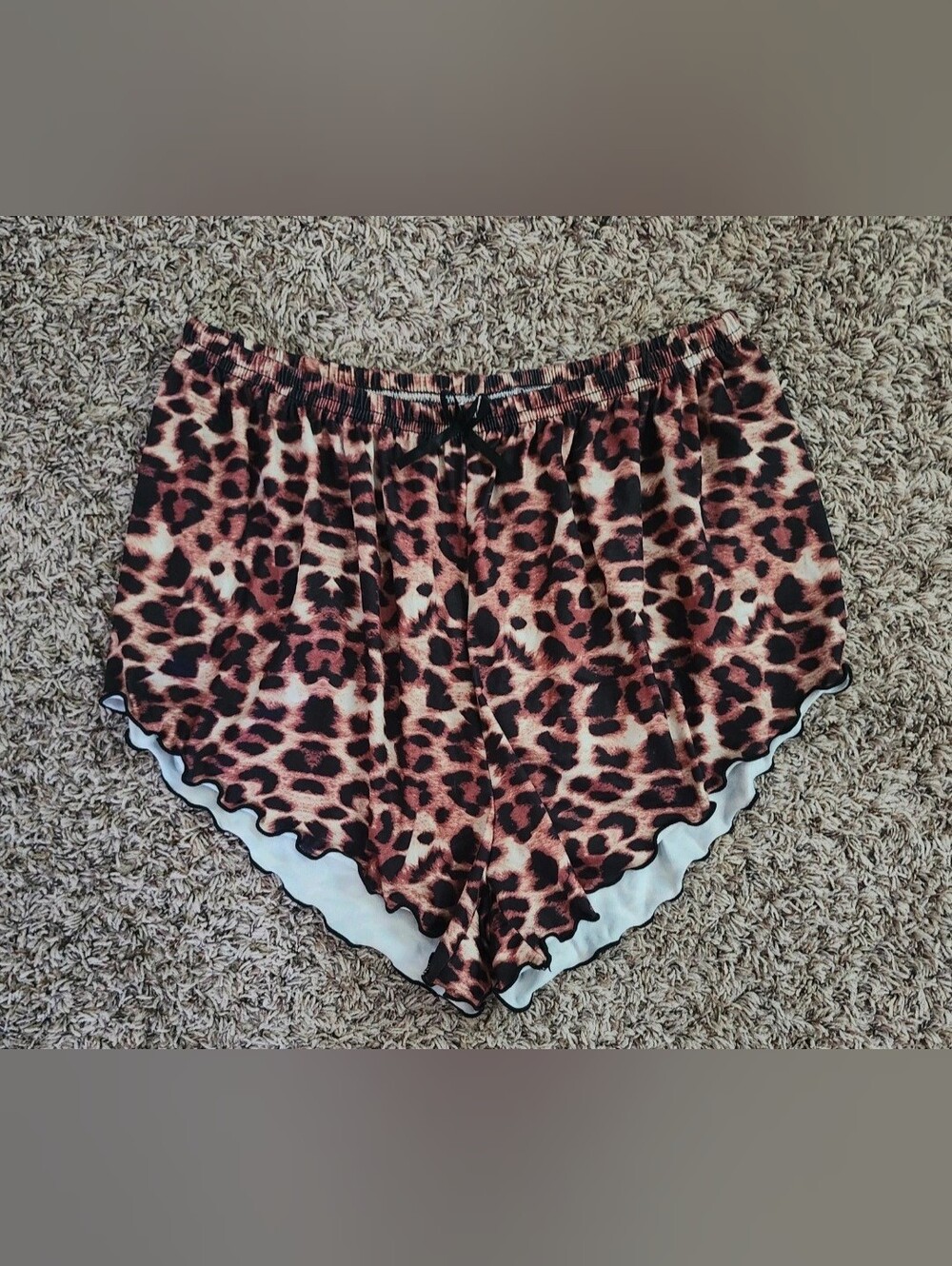 Leopard Print Sleep Shorts - Women's